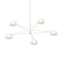 Sonneman Ray 45" Wide LED Round Chandelier Warm Gray / Opal White