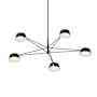 Sonneman Ray 45" Wide LED Round Chandelier Satin Black