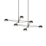 Sonneman Ray 68" Wide LED Linear Chandelier Satin Black