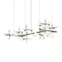 Sonneman Nebula 19 Light 96" Wide LED Abstract Chandelier Satin Nickel