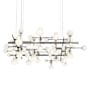 Sonneman Nebula 31 Light 80" Wide LED Abstract Chandelier Satin Nickel