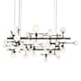 Sonneman Nebula 31 Light 80" Wide LED Abstract Chandelier Satin Black