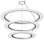 Sonneman Arctic Rings 3 Light 37" Wide LED Ring Chandelier Bright Satin Aluminum