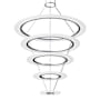 Sonneman Arctic Rings 5 Light 37" Wide LED Ring Chandelier Bright Satin Aluminum