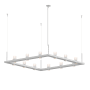 Sonneman Intervals 56" Wide Pillar Candle Chandelier Satin White / Etched Glass