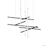 Sonneman Labyrinth 61" Wide Abstract Chandelier Satin Black