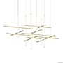 Sonneman Labyrinth 89" Wide LED Abstract Chandelier Brass