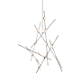 Sonneman Constellation Aquila Minor 25" Wide Integrated LED Chandelier with Acrylic Shades Satin Nickel / White Optical
