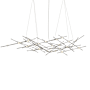 Sonneman Constellation Ursa Minor 55" Wide Integrated LED Chandelier with Acrylic Shades Satin Nickel / Clear Faceted