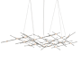 Sonneman Constellation Ursa Minor 55" Wide Integrated LED Chandelier with Acrylic Shades Satin Nickel / White Optical