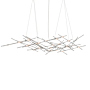 Sonneman Constellation Ursa Minor 25 Light 55" Wide LED Abstract Chandelier with White Acrylic Shades Satin Nickel