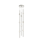 Sonneman Constellation Andromeda 8 Light 6" Wide LED Abstract Multi Light Pendant with Clear Acrylic Shades Satin Nickel / Clear