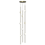 Sonneman Constellation 6" Wide Chandelier Satin Brass / White Optical