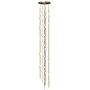 Sonneman Constellation 78" Tall LED Abstract Multi Light Pendant with White Acrylic Shades - 2700K Satin Brass