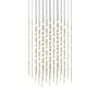Sonneman Constellation 21" Wide Chandelier Satin Brass / White Optical