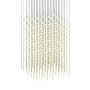 Sonneman Constellation Cosmic Cube 245 Light 30" Wide LED Abstract Multi Light Pendant with White Acrylic Shades Satin Brass / White Optical