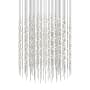Sonneman Constellation Centaurus Cylinder 3 Light 48" Wide LED Abstract Chandelier Satin Nickel