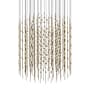 Sonneman Constellation Centaurus Cylinder 3 Light 48" Wide LED Abstract Chandelier Satin Brass