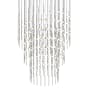 Sonneman Constellation Centaurus Pyramid 3 Light 48" Wide LED Abstract Chandelier Satin Nickel
