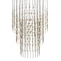 Sonneman Constellation Centaurus Pyramid 3 Light 48" Wide LED Abstract Chandelier Satin Brass