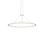 Sonneman Luna 38" Wide LED Ring Chandelier - 3000K Bright Satin Aluminum