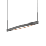 Sonneman Ola 28" Wide LED Linear Chandelier Satin Black