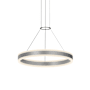 Sonneman Double Corona 24" Wide Integrated LED Ring Chandelier with Acrylic Shades Bright Satin Aluminum