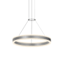 Sonneman Double Corona 24" Wide Suspension Pendant Bright Satin Aluminum