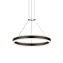 Sonneman Double Corona 24" Wide Suspension Pendant Satin Black