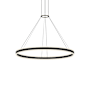 Sonneman Double Corona 48" Wide Suspension Pendant Satin Black