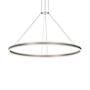 Sonneman Double Corona 59" Wide Integrated LED Ring Chandelier with Acrylic Shades Bright Satin Aluminum