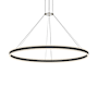 Sonneman Double Corona 59" Wide Integrated LED Ring Chandelier with Acrylic Shades Satin Black