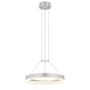 Sonneman Corona 16" LED Pendant with Frosted Shade Bright Satin Aluminum
