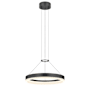 Sonneman Corona 16" LED Pendant with Frosted Shade Satin Black