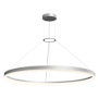 Sonneman Corona 48" Wide Suspension Pendant Bright Satin Aluminum