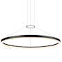 Sonneman Corona 48" LED Pendant with Frosted Shade Satin Black