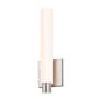 Sonneman Tubo Slim 12" LED Bath Sconce with Drum Trim Satin Nickel