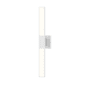 Sonneman Planes 2 Light 24-1/4" Tall Integrated LED Bath Bar with Optical Acrylic Shades - ADA Compliant Satin White