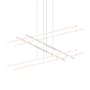 Sonneman Tik-Tak 47-1/2" Wide LED Three Tier Linear Chandelier with Optical Acrylic Shades Satin White