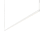 Sonneman Thin-Line 96" Wide Single Sided Integrated LED Suspension Linear Pendant - 3000K Satin White