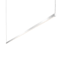 Sonneman Thin-Line 96" Wide Single Sided Integrated LED Suspension Linear Pendant - 3000K Bright Satin Aluminum