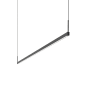 Sonneman Thin-Line 72" Wide Single Sided Integrated LED Suspension Linear Pendant - 3500K Satin Black