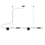 Sonneman Counterpoint 42" Wide Integrated LED Suspension Linear Pendant with Optical Acrylic Shades Satin Black