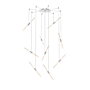 Sonneman Ballet 22" Wide Chandelier Bright Satin Aluminum