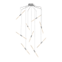 Sonneman Ballet 9 Light 21" Wide LED Abstract Multi Light Pendant Bright Satin Aluminum