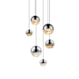 Sonneman Grapes 6 Light 12" Wide LED Suspension Multi Light Pendant Polished Chrome