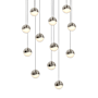 Sonneman Grapes 12 Light 16" Wide LED Suspension Multi Light Pendant Satin Nickel