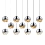 Sonneman Grapes 11 Light 38" Wide LED Suspension Linear Pendant Polished Chrome