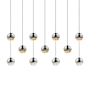 Sonneman Grapes 11 Light 37" Wide LED Suspension Linear Pendant Polished Chrome
