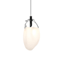 Sonneman Liquid Single Light 6" Wide Mini Pendant Satin Black / White